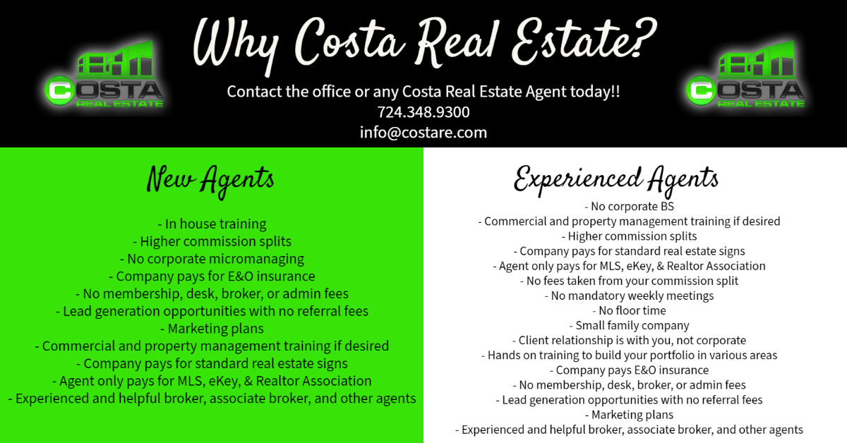 Careers Costa Real Estate Pittsburgh, PA
